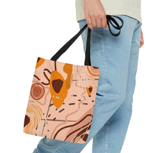 Load image into Gallery viewer, Abstract Peach and Brown High Quality Tote Bag
