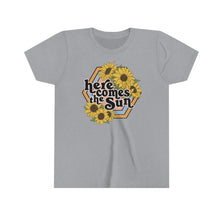 Load image into Gallery viewer, Here Comes The Sun Girls Youth Retro T-shirt
