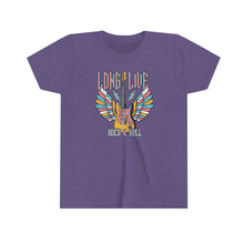 Load image into Gallery viewer, Long Live Rock N Roll Guitar Girls Youth Retro T-shirt
