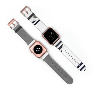 Linear Geo Faux-Leather Apple Watch Band