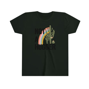 Not A Hugger Cactus Girls Youth Retro T-shirt