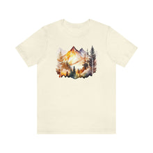 Load image into Gallery viewer, Watercolor Mountains Men&#39;s Short Sleeve Graphic Tee
