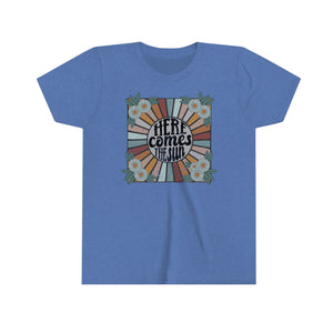 Here Comes The Sun Girls Youth Retro T-shirt