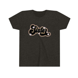 Sister Leopard Girls Youth Retro T-shirt