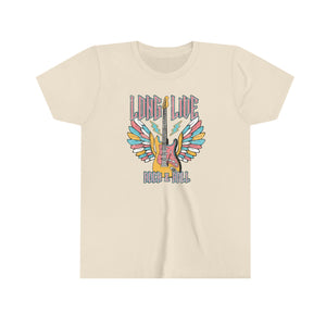 Long Live Rock N Roll Guitar Girls Youth Retro T-shirt