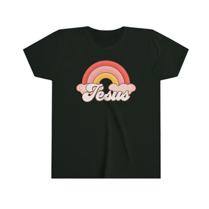 Jesus Rainbow Girls Retro T-shirt