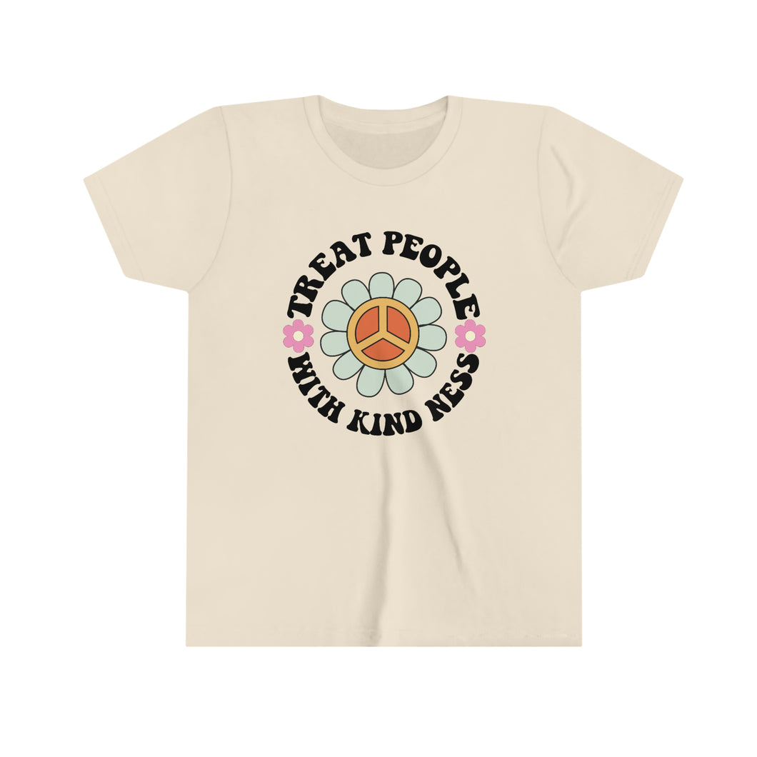 Treat People with Kindness Girls Youth Retro T-shirt