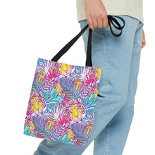 Load image into Gallery viewer, Pink and Blue Jungle Tiger High Quality Tote Bag
