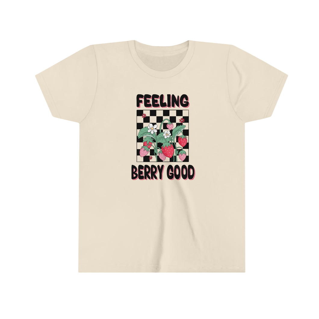 Feeling Berry Good Youth Girls Retro T-shirt