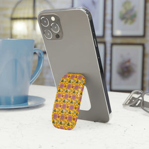 Retro 70's Mushroom Flower  Phone Click-On Grip