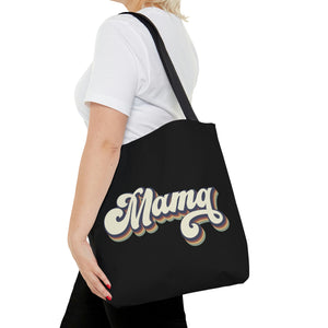 Mama Retro Letters Black High Quality Tote Bags