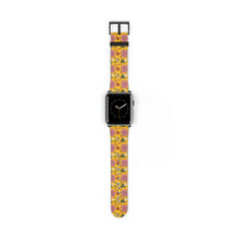 Load image into Gallery viewer, Retro 70&#39;s Mushrooms and Flowers Faux-Leather Apple Watch Band
