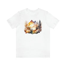 Load image into Gallery viewer, Watercolor Mountains Men&#39;s Short Sleeve Graphic Tee
