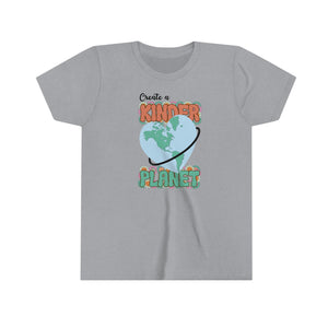 Create a Kinder Planet Girls Youth Retro T-shirt