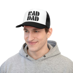 Rad Dad Black Graphic Trucker Cap