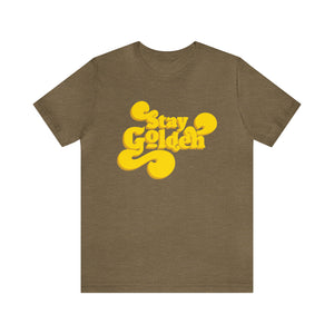 Stay Golden Retro Letters Short Sleeve Graphic Tee