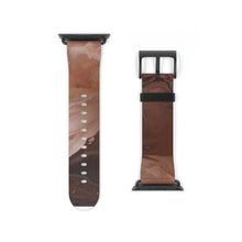 Load image into Gallery viewer, Brown Marble Faux-Leather Apple Watch Band
