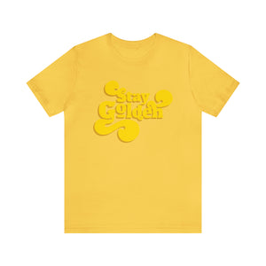 Stay Golden Retro Letters Short Sleeve Graphic Tee