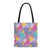 Load image into Gallery viewer, Pink and Blue Jungle Tiger High Quality Tote Bag
