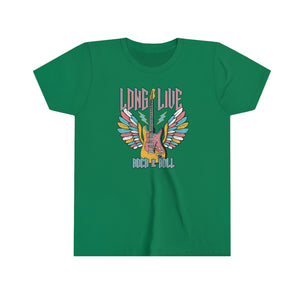 Long Live Rock N Roll Guitar Girls Youth Retro T-shirt