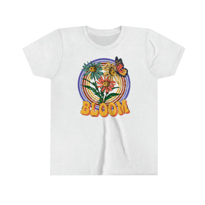 Bloom Flowers Youth Girls Retro T-shirt