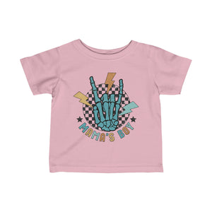 Mamas Boy Skeleton Hand Infant Fine Jersey Tee