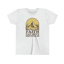 Load image into Gallery viewer, Faith Can Move Mountains Youth Boys T-shirt
