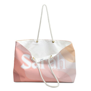 Boho Pinks Custom Name Weekender/Beach Bag