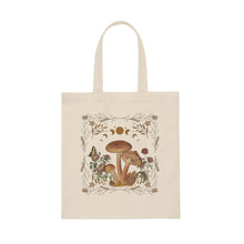 Load image into Gallery viewer, Mushroom Gardens Cottagecore Canvas Tote Bag
