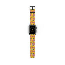 Load image into Gallery viewer, Retro 70&#39;s Mushrooms and Flowers Faux-Leather Apple Watch Band
