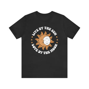 Live By The Sun and Moon Celestial Women's Short Sleeve Graphic Tee