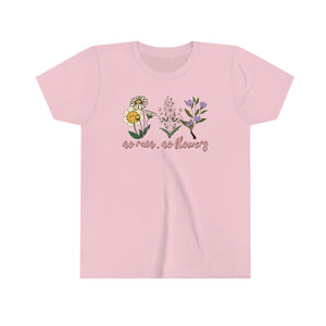 No Rain No Flowers Girls Youth Retro T-shirt