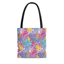 Load image into Gallery viewer, Pink and Blue Jungle Tiger High Quality Tote Bag
