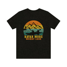 Load image into Gallery viewer, Kayak More Worry Less Men&#39;s Short Sleeve Graphic Tee
