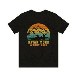 Kayak More Worry Less Men's Short Sleeve Graphic Tee