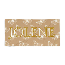 Load image into Gallery viewer, The Jolene Vintage Butterflies Custom Name Beach Towel
