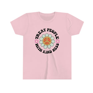 Treat People with Kindness Girls Youth Retro T-shirt