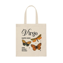 Load image into Gallery viewer, Virgo Butterflies Canvas Tote Bag
