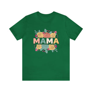 Mama Retro Floral Cutout Women's Short Sleeve Graphic Tee