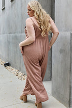 Load image into Gallery viewer, HEYSON All Day Full Size Wide Leg Button Down Jumpsuit in Mocha
