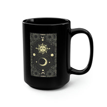 Load image into Gallery viewer, Sun and Moon Tarot Black Mug, 15oz
