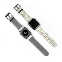 Load image into Gallery viewer, Soft Flowers Faux-Leather Apple Watch Band
