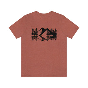 Moutains Sketch Men's Short Sleeve Graphic Tee