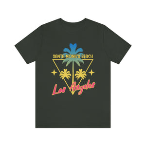 Santa Monica Beach Men's Short Sleeve Graphic Tee