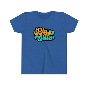 Big Sister Aqua Yellow Retro Girl's T-shirt