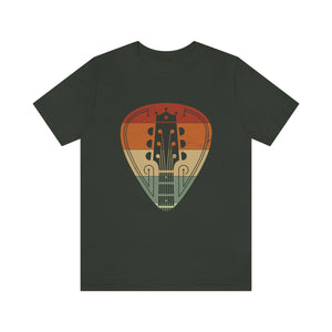 Retro Guitar Pick Men's Short Sleeve Graphic Tee