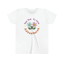 Load image into Gallery viewer, Say Yes to New Adventures Girls Youth Retro T-shirt
