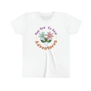 Say Yes to New Adventures Girls Youth Retro T-shirt