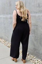 Load image into Gallery viewer, HEYSON All Day Full Size Wide Leg Button Down Jumpsuit in Black
