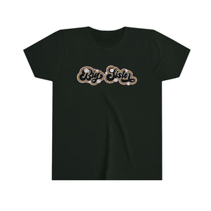 Big Sister Retro Leopard Girls Retro T-shirt